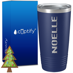 Personalized Claus Christmas Font on 20oz Tumbler