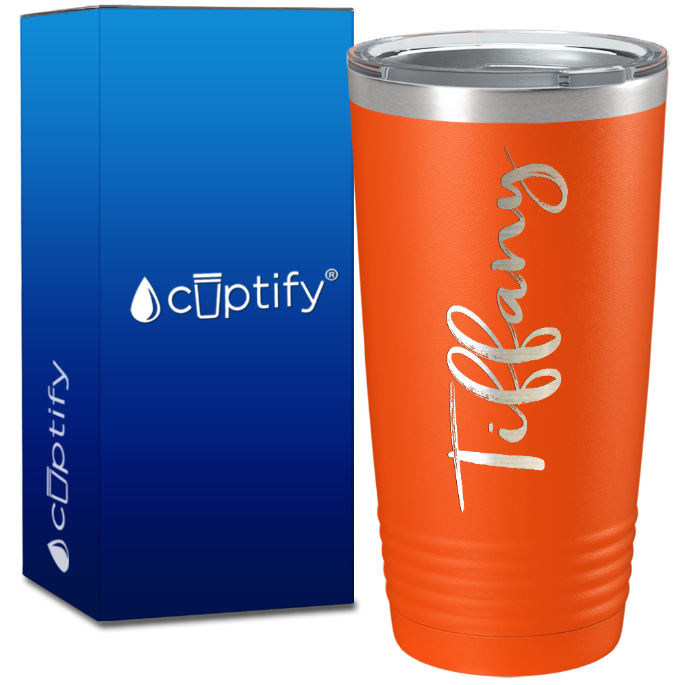 Personalized Orange 20oz Engraved Tumbler