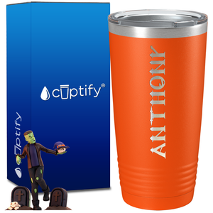 Personalized Creepy Halloween Font on 20oz Tumbler