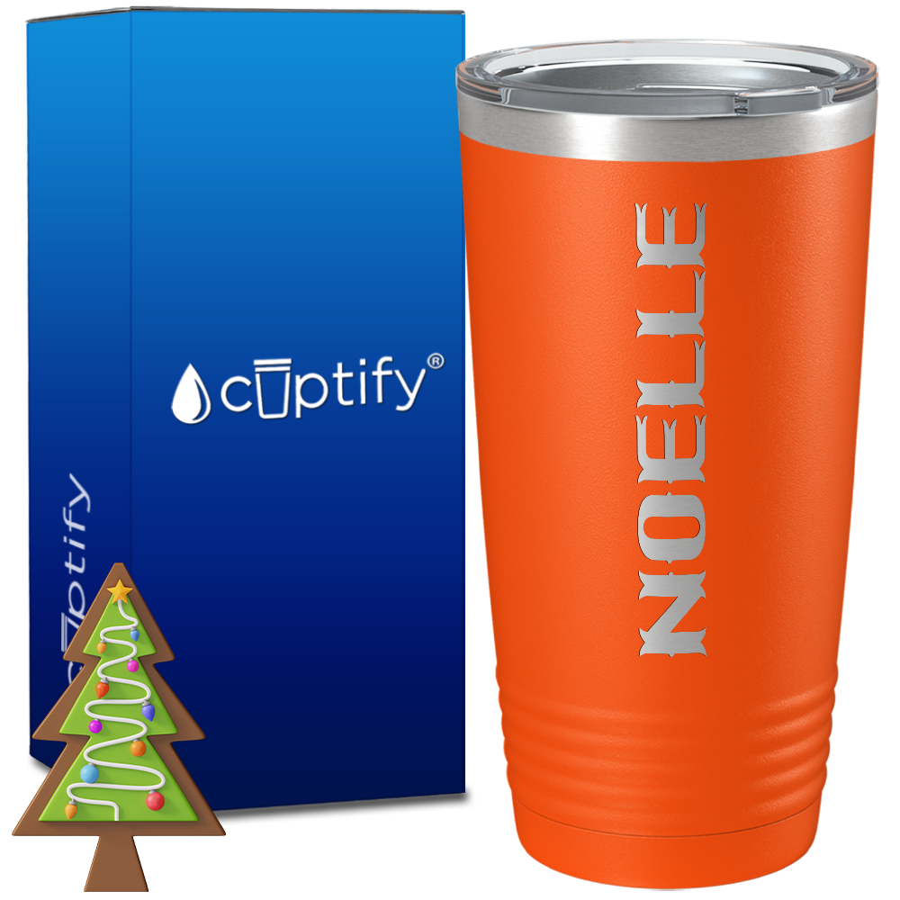 Personalized Claus Christmas Font on 20oz Tumbler