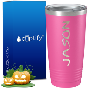 Personalized Scary Halloween Font on 20oz Tumbler
