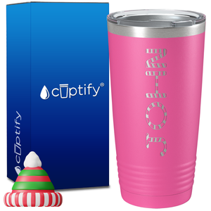 Personalized Candy Canes Christmas Font on 20oz Tumbler