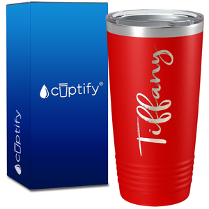 Personalized Red 20oz Engraved Tumbler