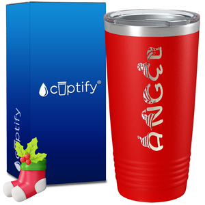 Personalized Elfen Christmas Font on 20oz Tumbler