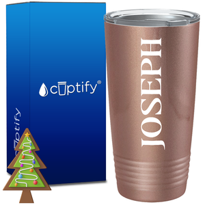 Personalized Merry Christmas Font on 20oz Tumbler