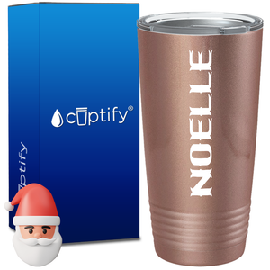 Personalized Claus Christmas Font on 20oz Tumbler