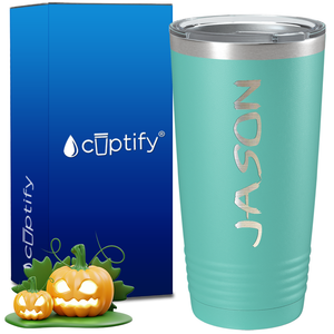 Personalized Scary Halloween Font on 20oz Tumbler