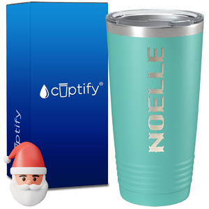 Personalized Claus Christmas Font on 20oz Tumbler