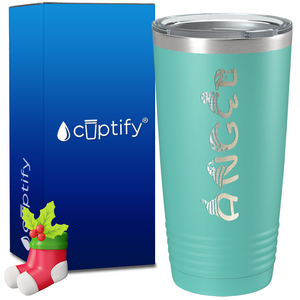 Personalized Elfen Christmas Font on 20oz Tumbler