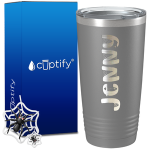 Personalized Spooky Halloween Font on 20oz Tumbler