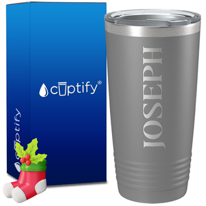 Personalized Merry Christmas Font on 20oz Tumbler