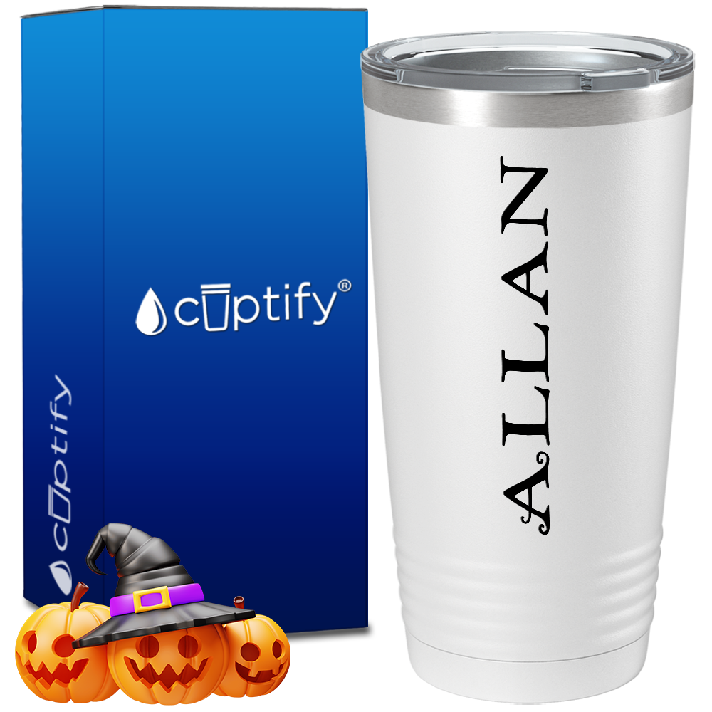 Personalized Eerie Halloween Font on 20oz Tumbler