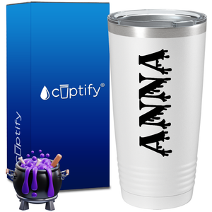 Personalized Bloody Halloween Font on 20oz Tumbler