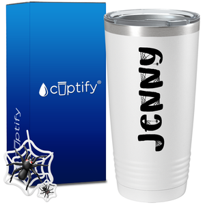 Personalized Spooky Halloween Font on 20oz Tumbler