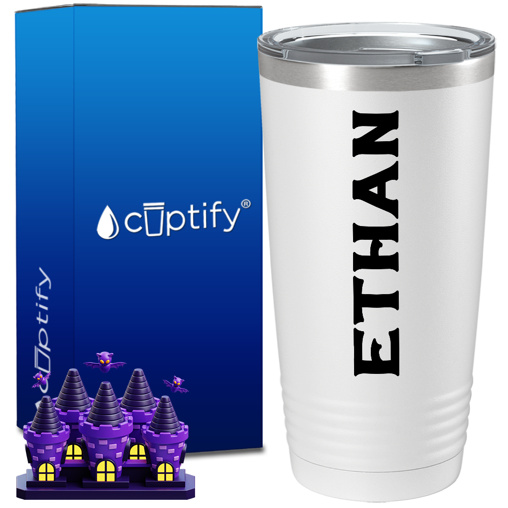 Personalized Grim Halloween Font on 20oz Tumbler