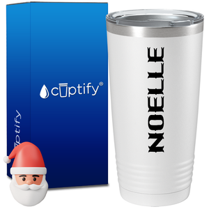 Personalized Claus Christmas Font on 20oz Tumbler