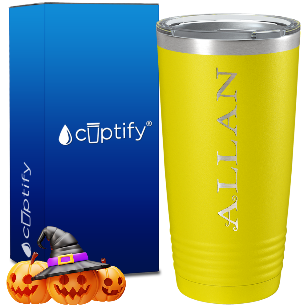 Personalized Eerie Halloween Font on 20oz Tumbler