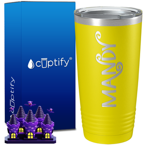 Personalized Curly Spooky Halloween Font on 20oz Tumbler