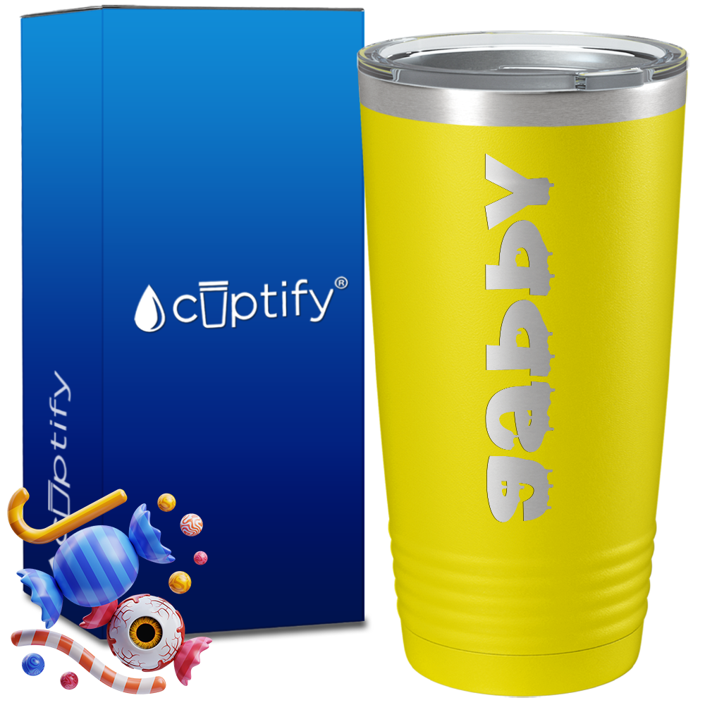 Personalized Haunted Halloween Font on 20oz Tumbler