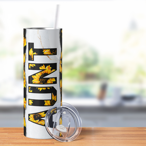 Aunt with Sunflowers 20oz Skinny Tumbler