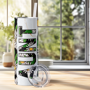 Aunt with Daisies 20oz Skinny Tumbler