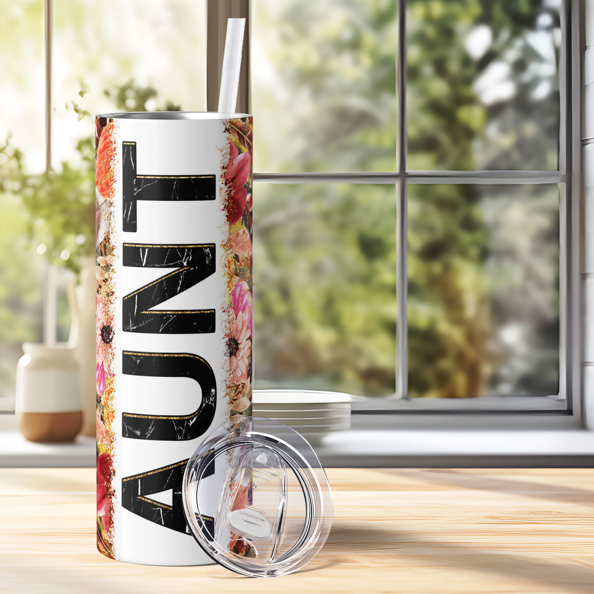 Aunt with Leopard Skin 20oz Skinny Tumbler