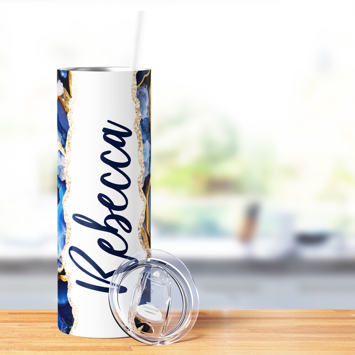 Personalized Indigo Gold Rush 20oz Skinny Tumbler