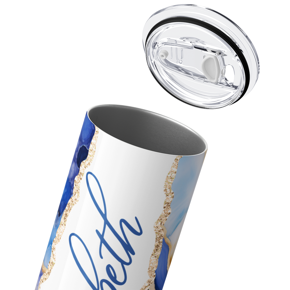 Personalized Cerulean Elegance 20oz Skinny Tumbler