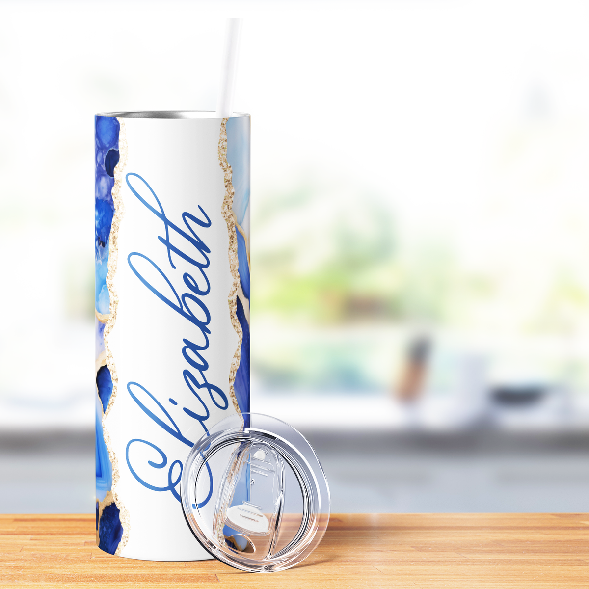 Personalized Cerulean Elegance 20oz Skinny Tumbler