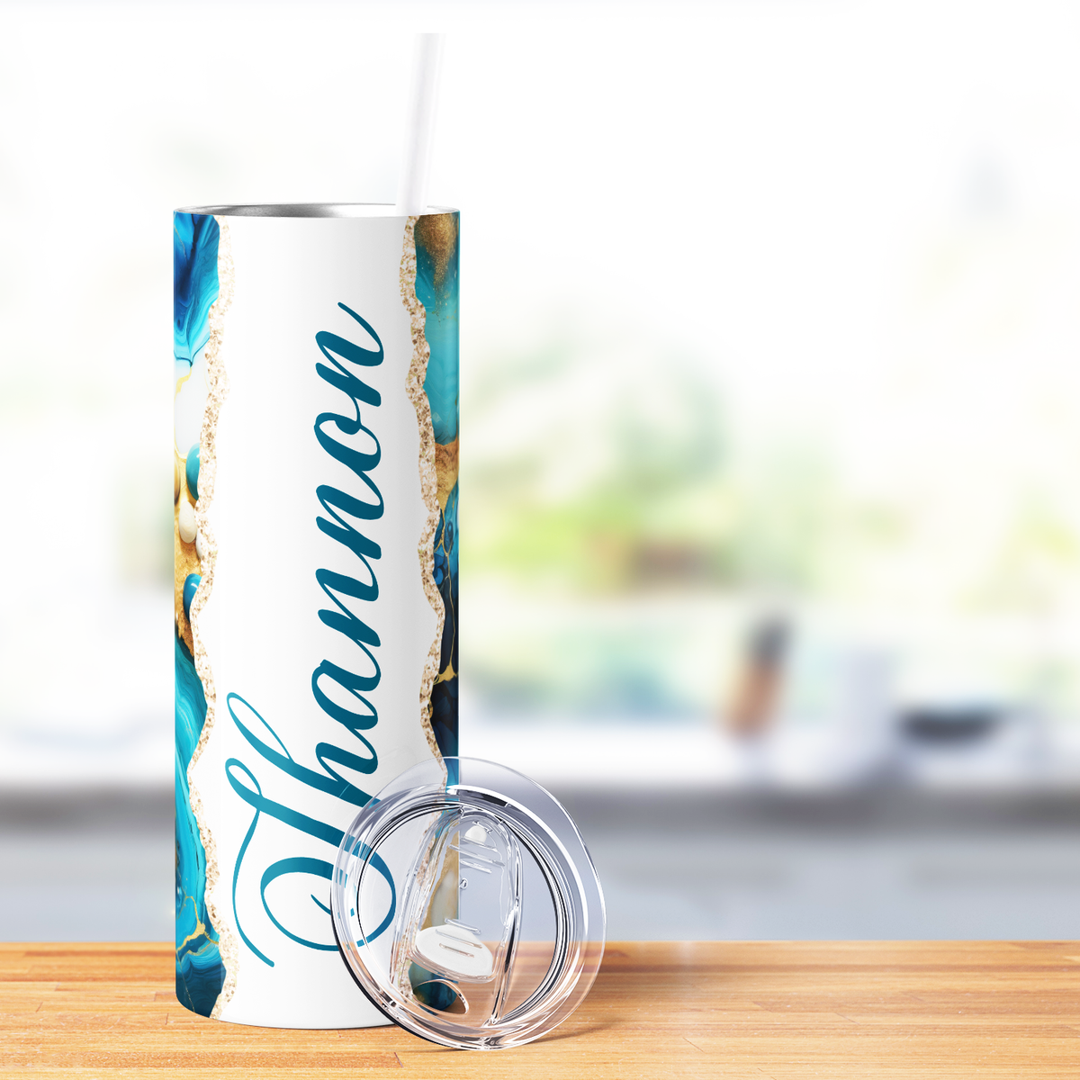 Personalized Azure Allure 20oz Skinny Tumbler