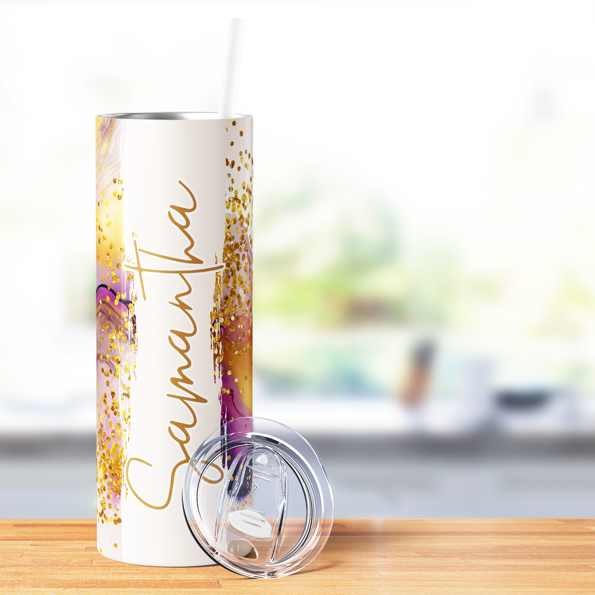 Personalized Golden Splendor 20oz Skinny Tumbler