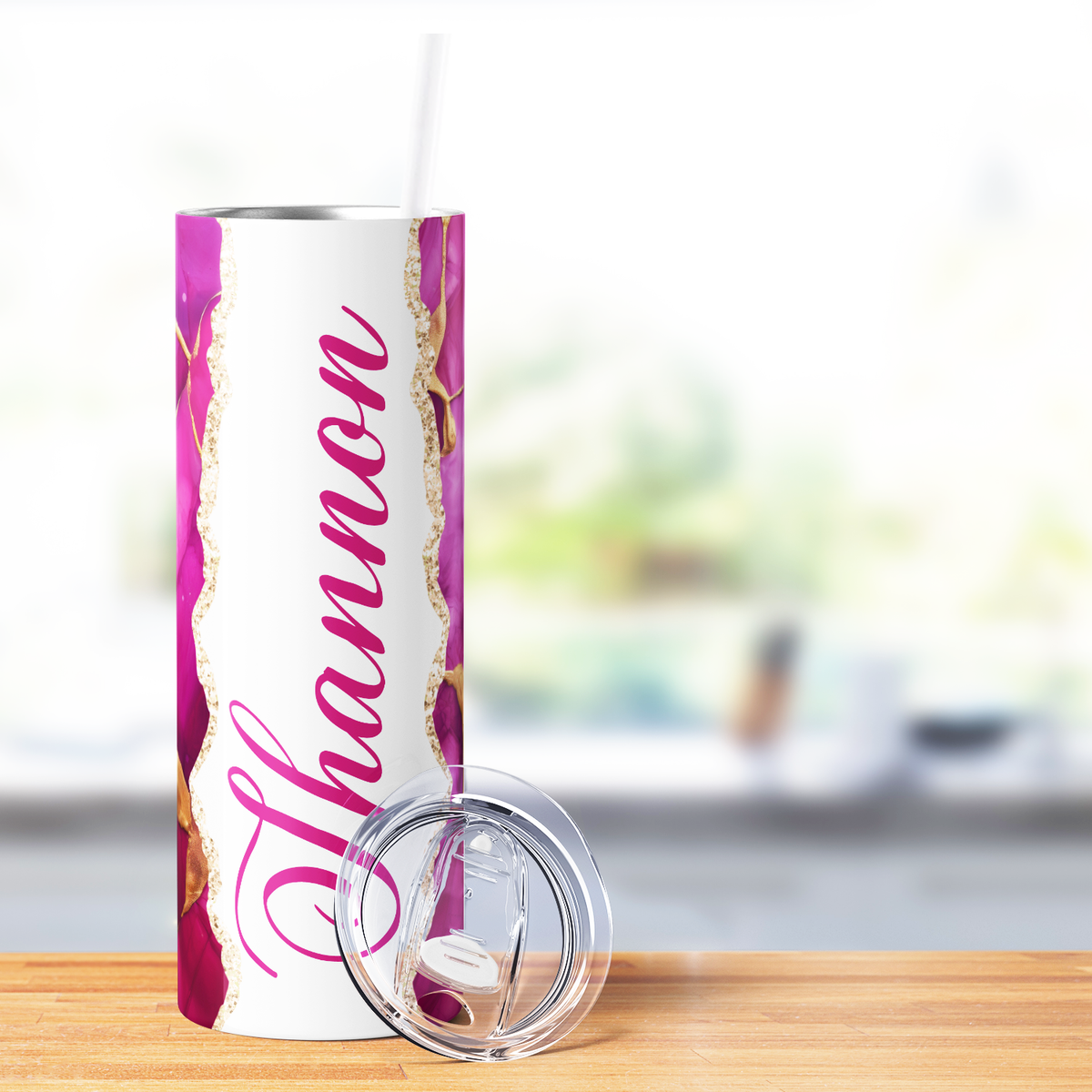 Personalized Radiant Orchid 20oz Skinny Tumbler