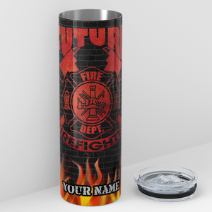 Personalized Future Firefighter 20oz Skinny Tumbler