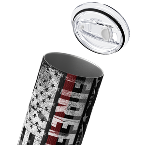 Firefighter Thin Red Line Flag 20oz Skinny Tumbler