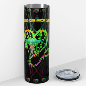 Livin The Scrub Life Hearts 20oz Skinny Tumbler