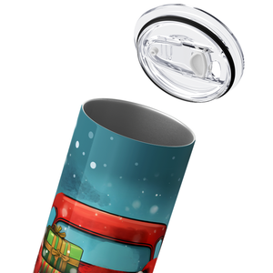Christmas Gnomes with Holiday Red Truck 20oz Skinny Tumbler