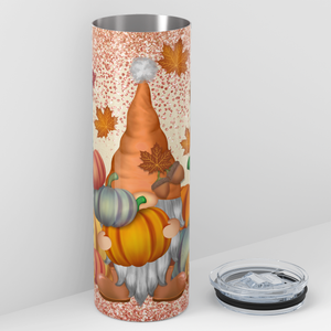 Fall Pumkin Gnome 20oz Skinny Tumbler