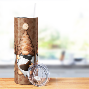 Coffee Drinking Gnomes 20oz Skinny Tumbler