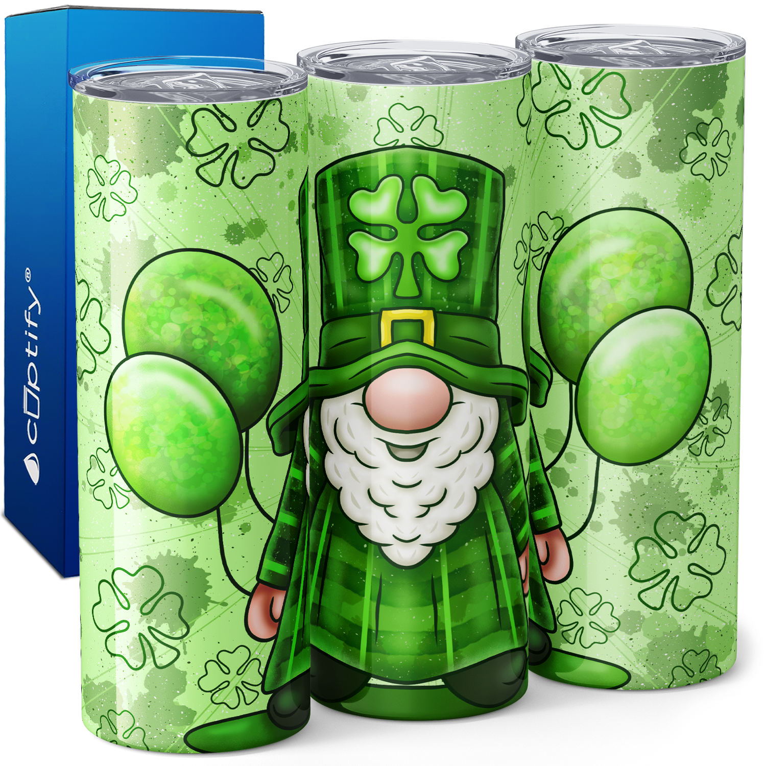 St. Patrick's Gnome 20oz Skinny Tumbler