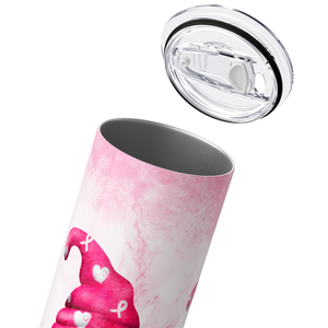 Pink Breast Cancer Gnomes 20oz Skinny Tumbler