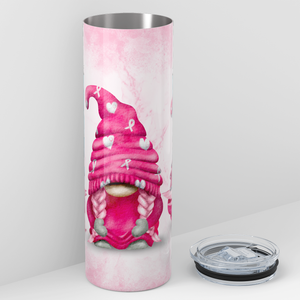 Pink Breast Cancer Gnomes 20oz Skinny Tumbler