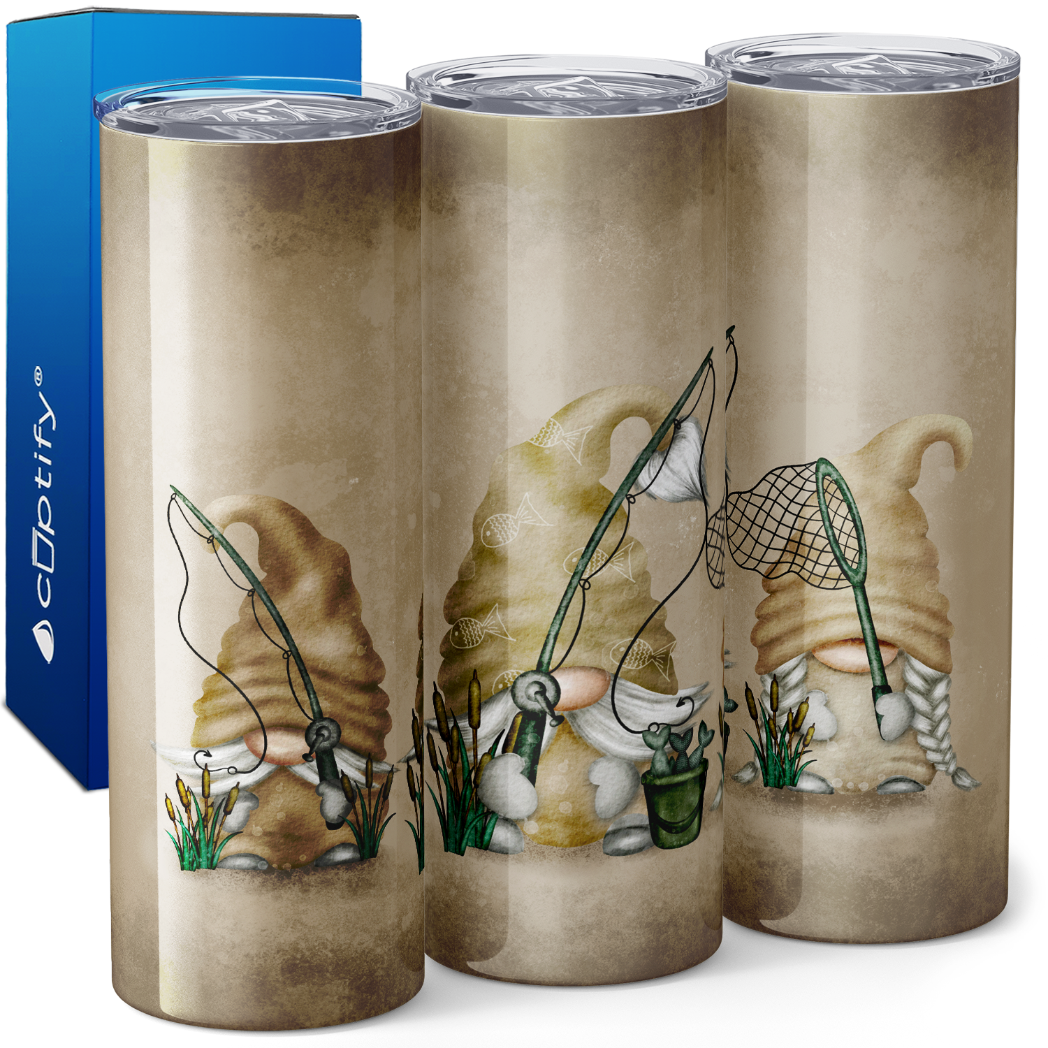 Fishing Gnomes 20oz Skinny Tumbler