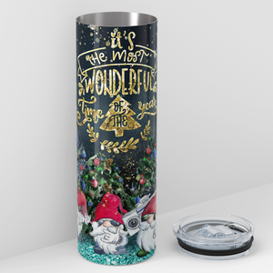 The Most Wonderful Time of the Year Gnomes 20oz Skinny Tumbler