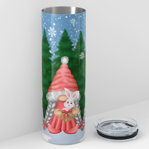 Merry Christmas Girl Gnomes 20oz Skinny Tumbler