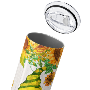 Sunflower Gnomes 20oz Skinny Tumbler