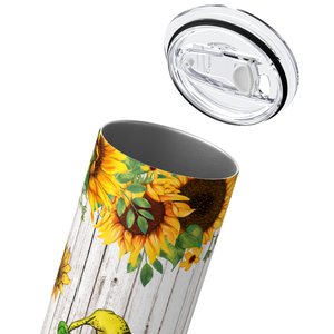 Cute Sunflower Gnomes 20oz Skinny Tumbler