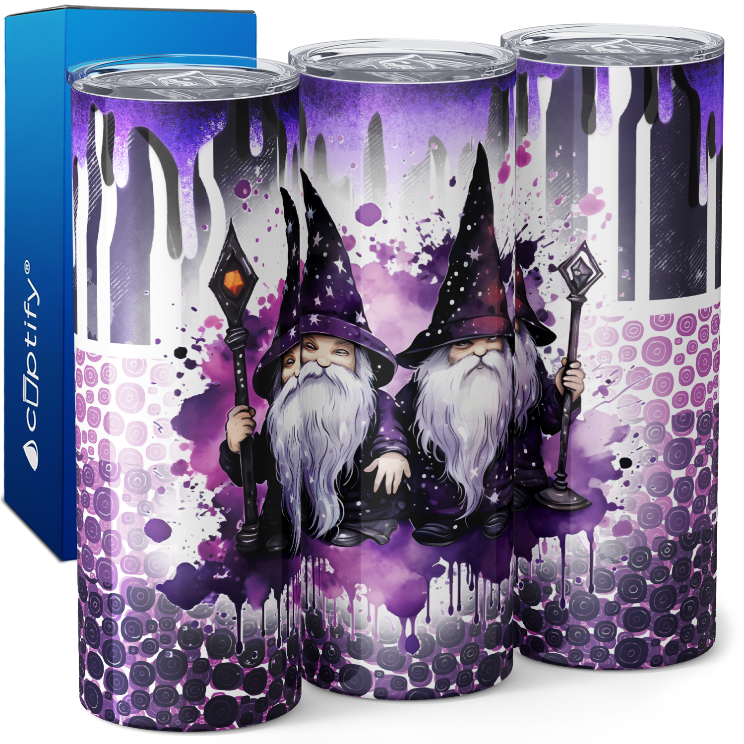 Mystical Wizard Gnomes 20oz Skinny Tumbler