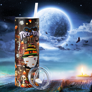 Trick or Treat Gnomes 20oz Skinny Tumbler