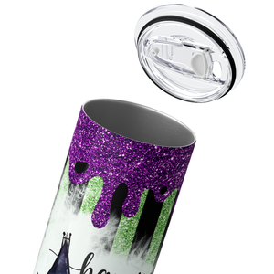 Happy Halloween Purple Green Dip Gnome 20oz Skinny Tumbler