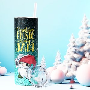 Christmas Music is my Jam Gnomes 20oz Skinny Tumbler